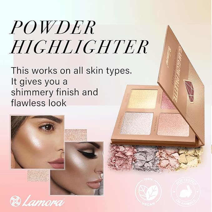 Highlighter Palette Highlighter Makeup Iluminador - Glow Bronzer