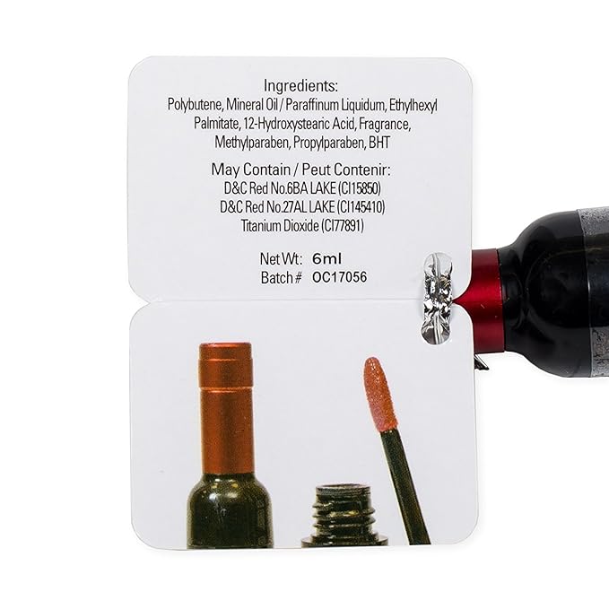 Cherry Scented Wine Bottle Design 6ml Pink Lip Tint Gloss 4 Pack