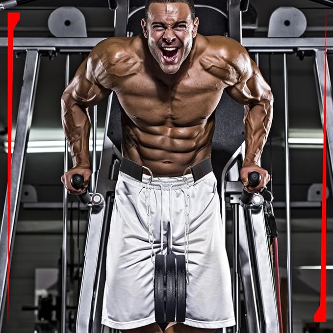 Fitness Dip Belt with Chain for Weight lifting