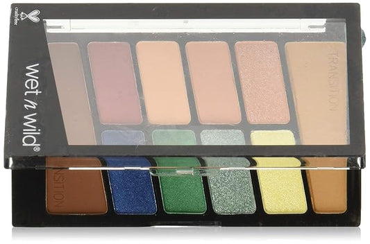 wet n wild Color Icon 10-Pan Eyeshadow Makeup Palette, Long Lasting, Shimmer, Metallic, Glittery, Matte, Rich Smooth Pigment, Cruelty Free - Stop Playing Safe