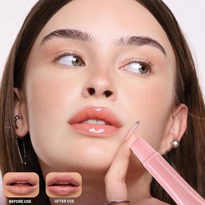 Petansy 5 Colors Hydrating Lip Gloss, Shiny Jelly Lip Plumping Lip Balms, Long Lasting Nourishing Non-sticky Fresh Clear Smooth Lip Care