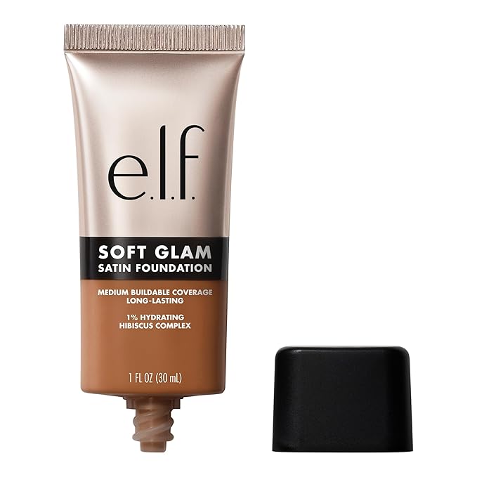 e.l.f. Soft Glam Foundation, Medium Coverage, Long-Lasting & Deep Warm
