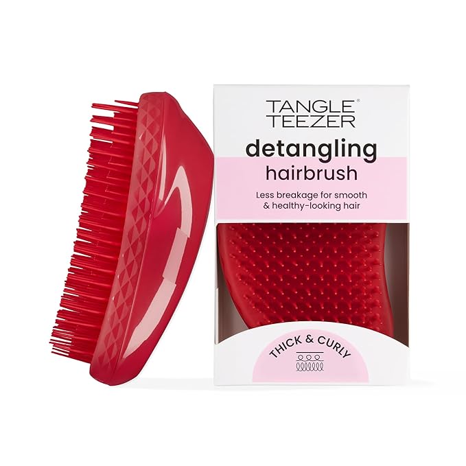 Tangle Teezer Original Detangler Brush, Dry & Wet Hair Brush for Thick & Curly Hair Types, Salsa Red