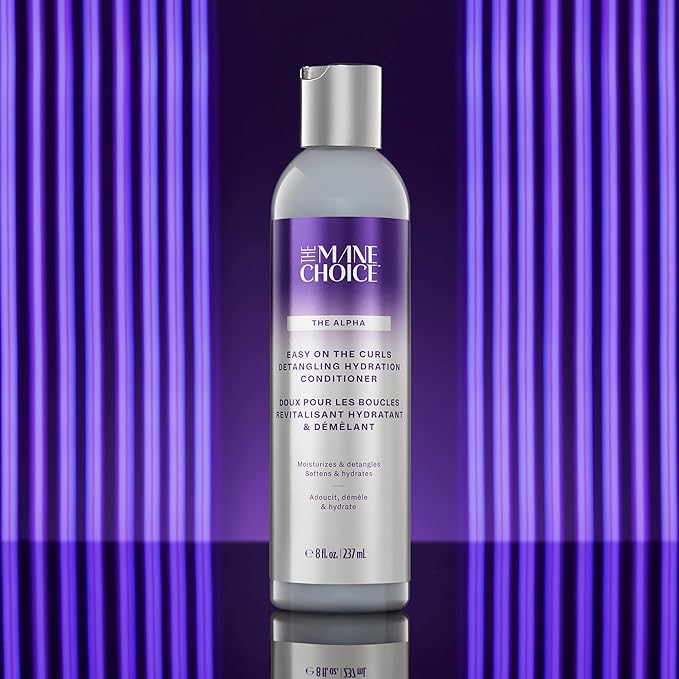 The Mane Choice The Alpha Easy On The Curls Hydration Curly Hair Conditioner, Nourishing Detangling Conditioner Enriched with Biotin & Vitamin E, Sulfate & Paraben-Free, 8 oz