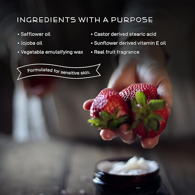 Farmstead Apothecary 100% Natural Anti-Aging Face Cream with Jojoba Oil, 4 oz (Strawberry Gardenia)