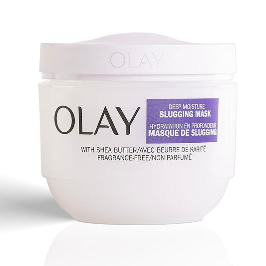 Olay Deep Moisture Slugging Mask with Shea Butter, Fragrance Free, 3.4 oz