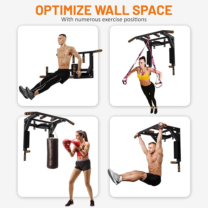 FICTOR Door Pull up Bar for Doorway 30''-37'' Door