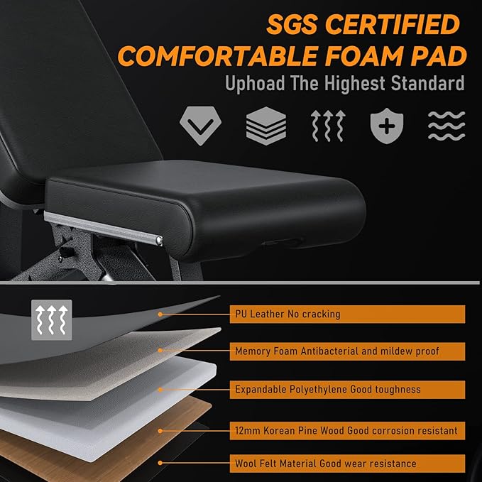 Foldable Weight Bench - Adjustable Bench for Full 2024 Version