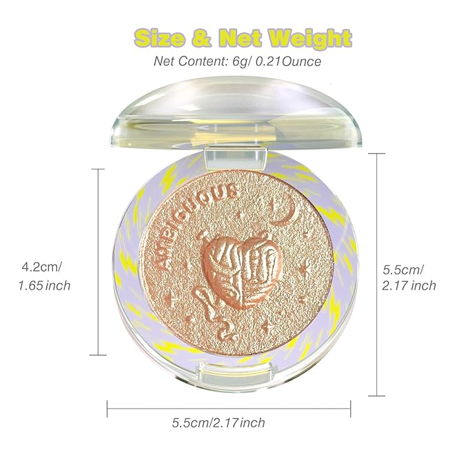 Glitter Sparkly Face Highlighter Makeup Palette Shimmer Radiant 6g