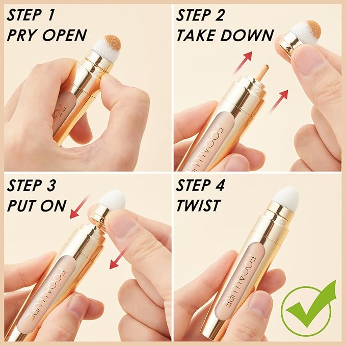 FOCALLURE FIX CORRECTOR Concealer Stick, Full Coverage Concealer PK05 SOUFFLE