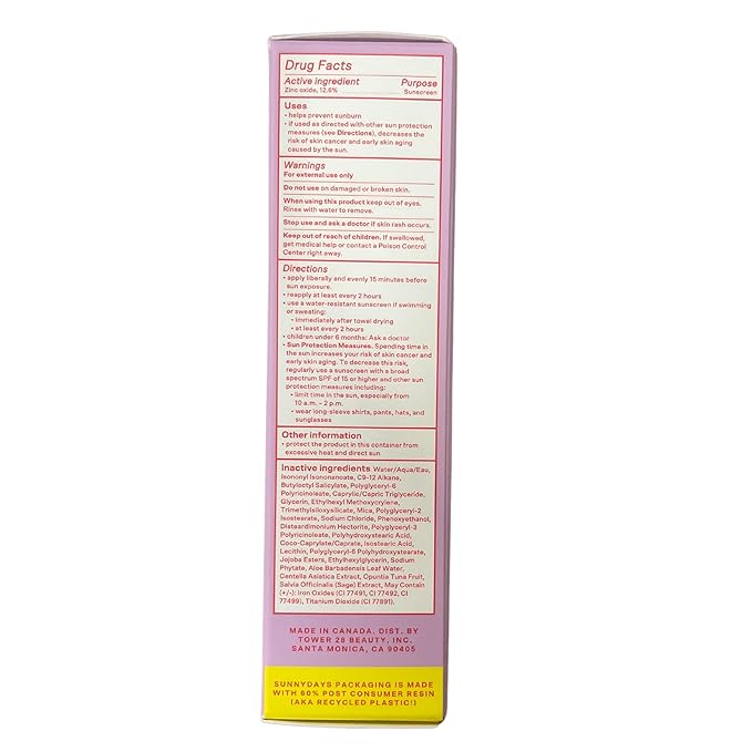 Tower 28 Beauty SunnyDays SPF 30 Tinted Mineral Fl Oz