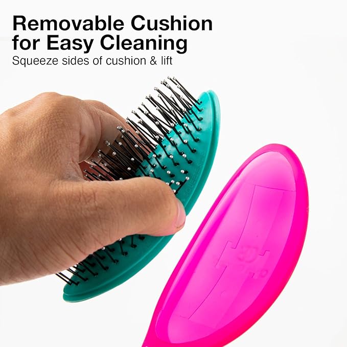 Olivia Garden Opal OG Brush Styler, To Smooth and add Shine, All hair Types, removable cushion for easy cleaning, scalp hugging for scalp massage, gentle, for women, men and children, Opal