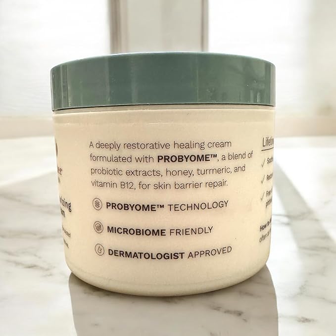 Yobee Body & Face Moisturizing Cream for Dry, Sensitive Skin | Probiotic extracts, Honey, Turmeric, Vitamin B12, Ceramides, Shea Butter | Fragrance Free | For Kids & Adults (1)