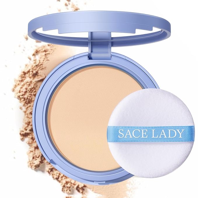 SACE LADY Face Pressed Powder Sets Makeup, Controls Cruelty-free, (#01) 0.35oz