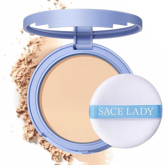SACE LADY Face Pressed Powder Sets Makeup, Controls Cruelty-free, (#01) 0.35oz