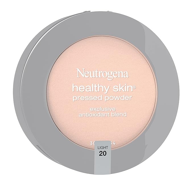 Neutrogena Healthy Skin Pressed Makeup Powder Compact with Light 20,. 34 oz