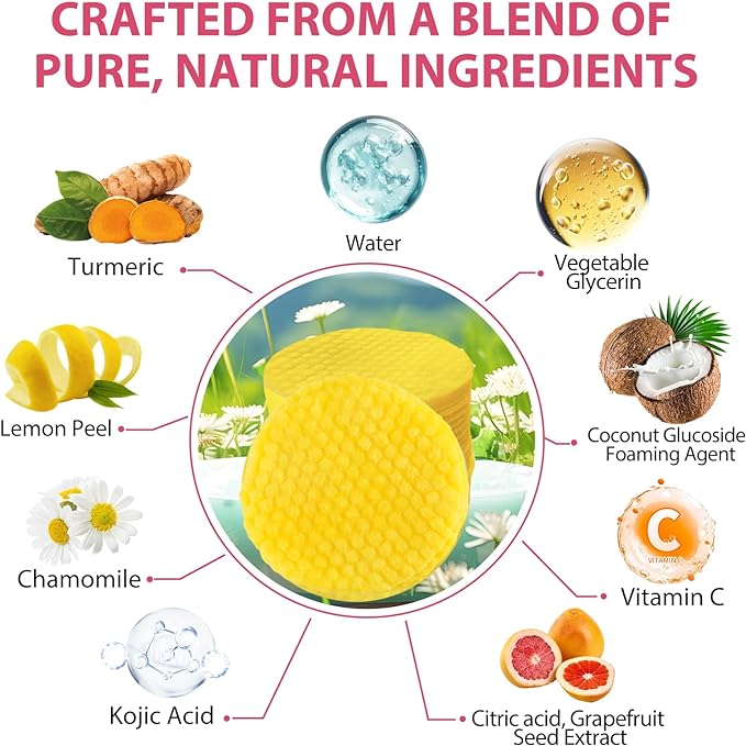 Turmeric cleansing pads,40pcs turmeric exfoliating
