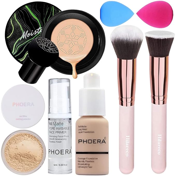 PHOERA Foundation Full Coverage Makeup, Mushroom Head Air