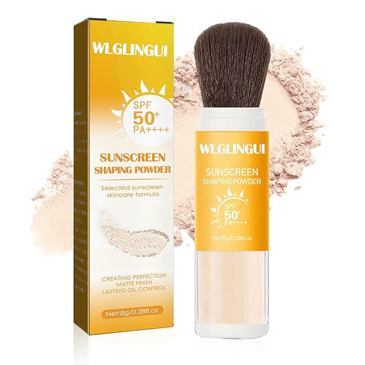 Mineral Sunscreen Setting Powder SPF 50++,Oil Control Long Sunscreen Powder