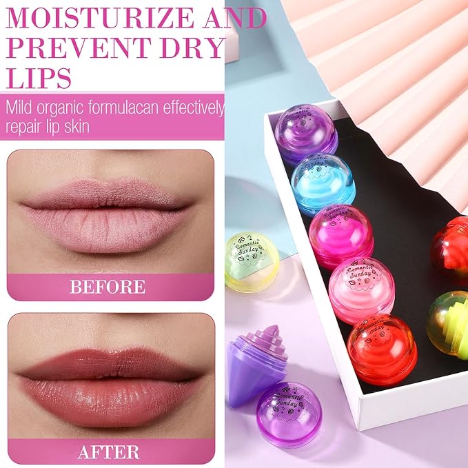 48 Pcs Ice Cream Party Decorations Balms