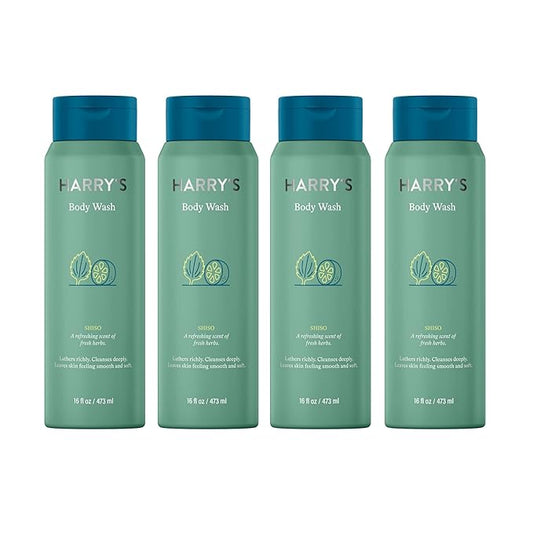 Harry's Men's Body Wash - Shiso - 16 Fluid Ounce, Pack of 4 (Packaging May Vary)