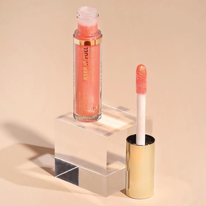 Milani Lip Gloss, Keep It Full Nourishing Lip Plumper with Hyaluronic Acid & Peptides for Soft, Fuller-Looking Lips (0.13 Fl. Oz.) Nude Shimmer