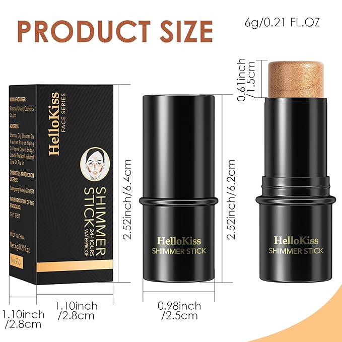 POPMISOLER 2 pcs Makeup Highlighter Stick & Cream Foundation Stick
