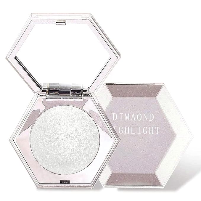 Erinde White Silver Face Highlighter Makeup Palette, Shimmer