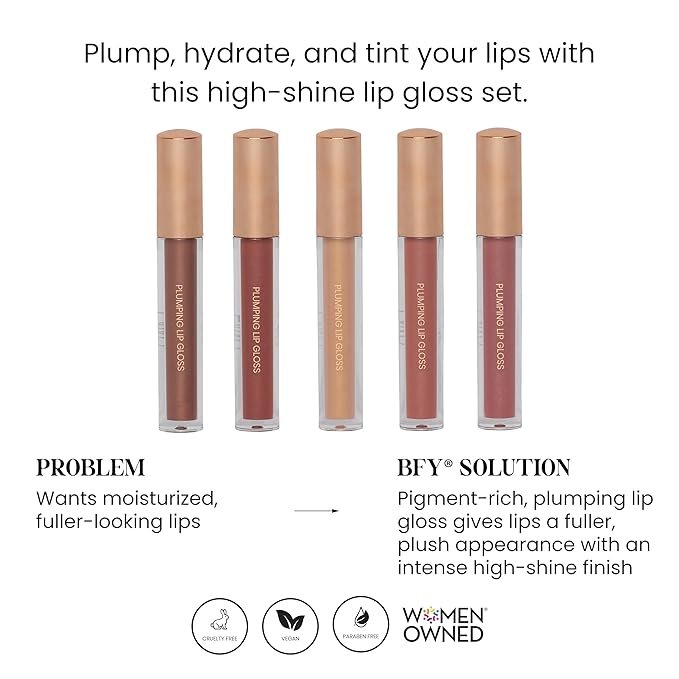 BFY Cosmetics 5-Pack Plumping Lip Gloss - Shimmer