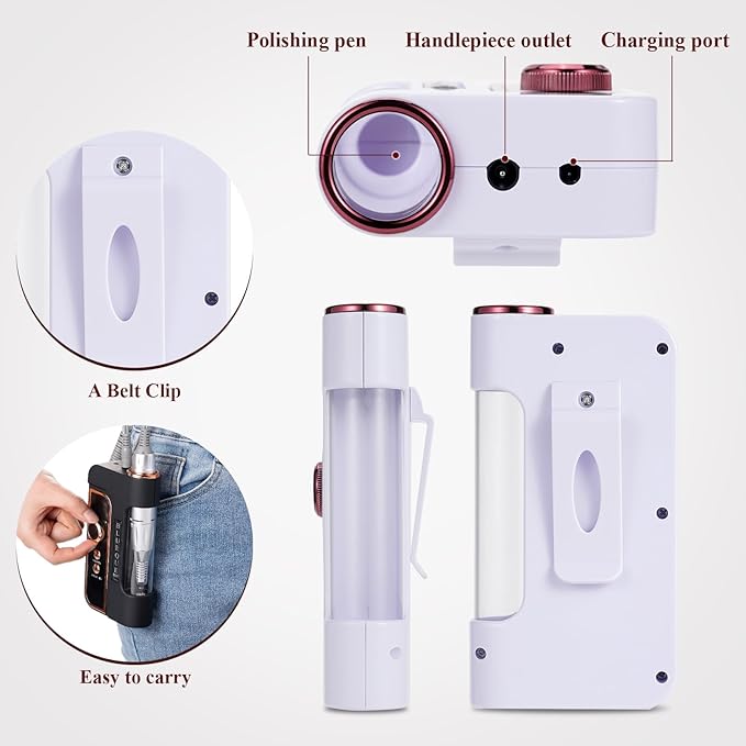 Rechargeable 35000rpm electric nail drill