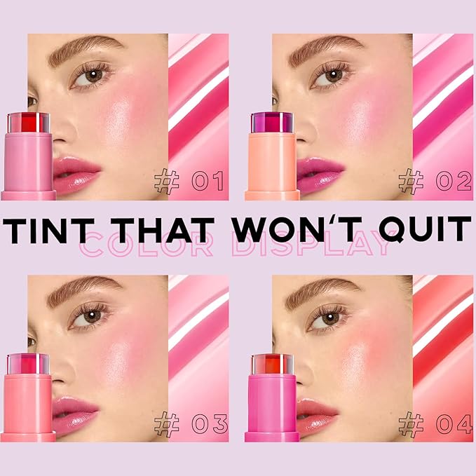 Cooling Water Jelly Tint, Cream Jelly Blush Stick Women #04