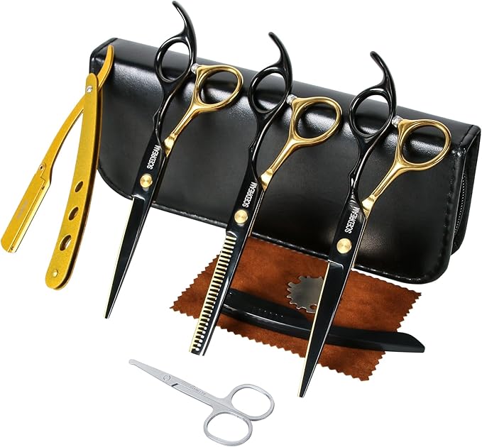 Hair Cutting Scissors Set Black