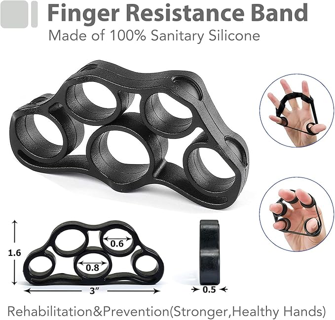 Grip Strength Trainer Kit with Finger Exerciser