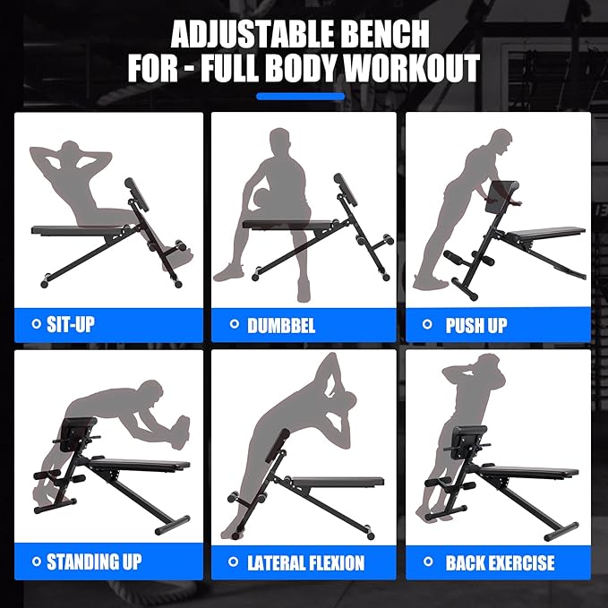 foldable Multi-Functional Weight Bench 440lbs…