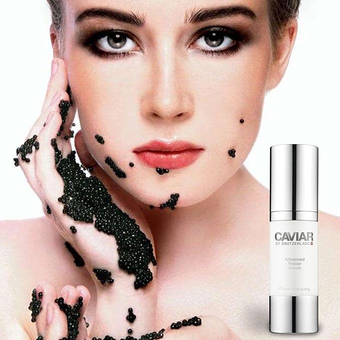 Caviar Hydrating Extract Face Serum - Advanced Repair Serum for Anti-Aging, Facial Lifting & Firming Effect, Removes Wrinkles & Fine Lines | Glowing Skin with Vitamin E & Reduced Dryness (30ml)