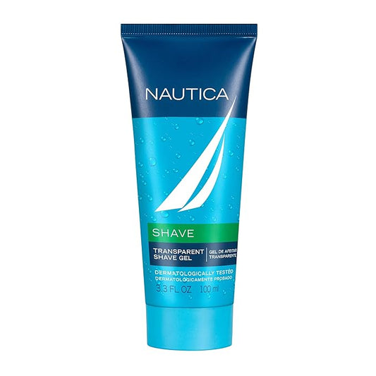 Nautica Grooming Shave Gel 3.3 fl oz (Pack of 1), Notes of Grapefruit, Lavender, and Wood, Men's Fragrance, Long Lasting, Everyday Fragrance, Travel Size