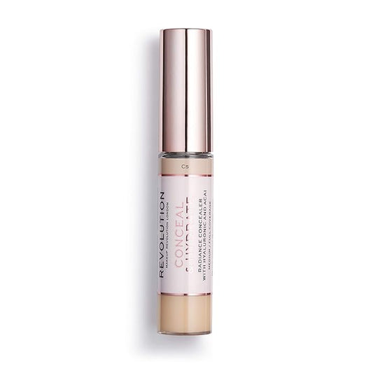 Makeup Revolution Conceal and Hydrate Concealer, Full Coverage 0.7 Fl Oz