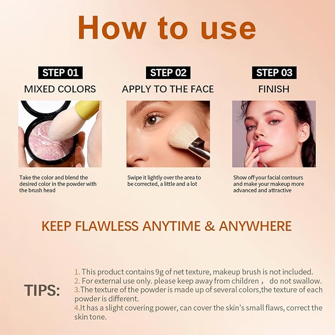 Baked Powder Foundation Makeup, Brighten Color Correcting Foundation