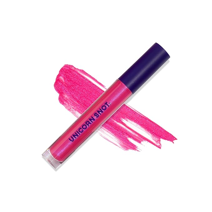 UNICORN SNOT Liquid Metal Lip Paint - Metallic Lip Gloss - Non-drying, Long-lasting Liquid Lipstick, Intense Pigment Color with Metallic Shimmer - Vegan, Cruelty-Free Makeup, Alpha Pink (Glow)