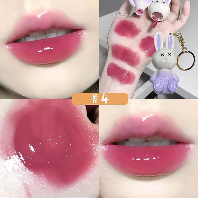 3 Colors Lip Tint Keychain Liquid Lip Tint Gloss