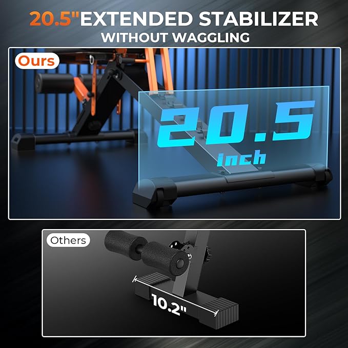 700-880LBS Adjustable Weight Bench - Bonvork Foldable Workout 80 X 40MM Heavy