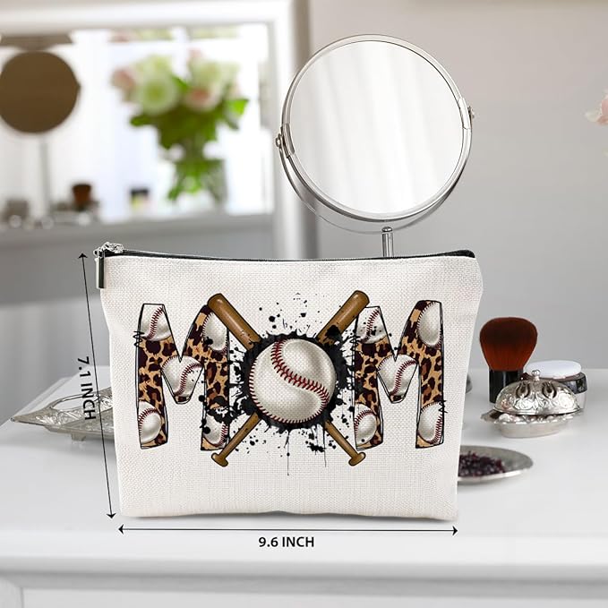 Baseball Gifts Mom Gifts, Baseball Stuff Makeup Bag, Mama Gifts for Mom Women Baseball Team Player Mum Friend, Baseball Mom Cosmetic Bag, Baseball Coach Gifts Toiletry Bag Christmas Birthday Gifts