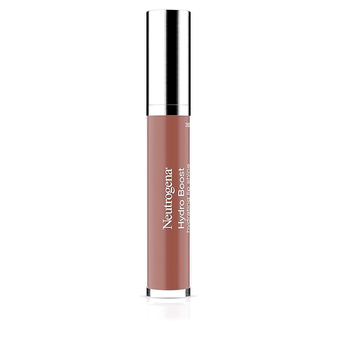 Neutrogena Hydro Boost Moisturizing Lip Gloss, Hydrating Non-Stick and Non-Drying Luminous Tinted Lip Shine with Hyaluronic Acid to Soften and Condition Lips, 27 Almond Nude Color, 0.10 oz