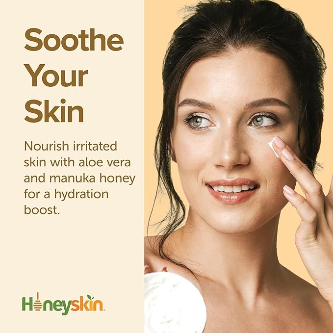 Hydrating Face Moisturizer & Body Cream with Manuka Honey Cream - Organic Face Moisturizer with Honey for Extremely Dry Skin - for Dry & Itchy Skin, Rosacea & Eczema Prone Skin 8oz