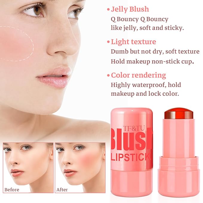 4 Pcs Milk Water Jelly Tint Stick, Sheer Cooling