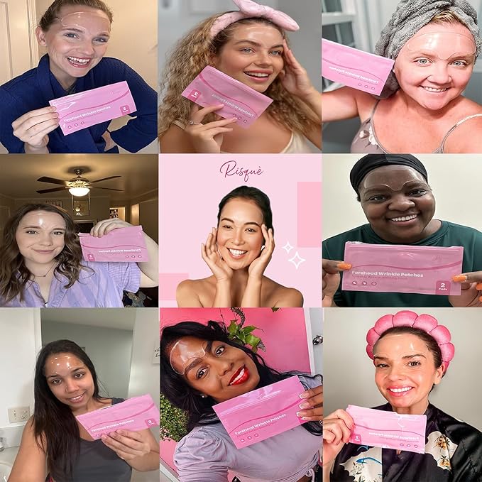 Reusable forehead wrinkle patches |