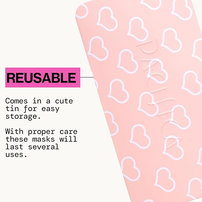 Pacifica Beauty Reusable Lip Line Mask, Skincare, Silicone Mask, For Fine Lines and Wrinkles, Lift and Firm, Pair with Serum, Storage Tin Included, Skin Care, Face Masks Skincare, Vegan, 2 Pieces