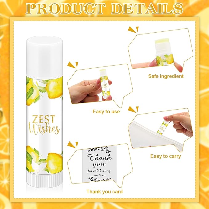 Fumete 50 Pack Lemon Baby Shower Classroom