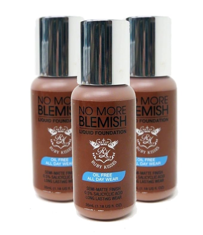 Ruby Kisses Liquid Foundation No More Blemish Oil-Free 1.18 Fl Oz