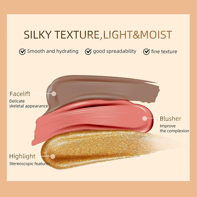 MAEPEOR Liquid Highlighter Stick Pearl White Cream Liquid Pearl White)